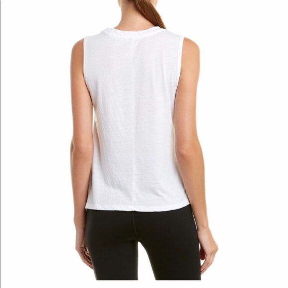 NWT BETSEY JOHNSON Think Pink WHITE WORKOUT TANK TOP XS - Picture 2 of 5